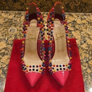 Christian Louboutin Multicolor Spiked Heels EU.SIZE 37.5